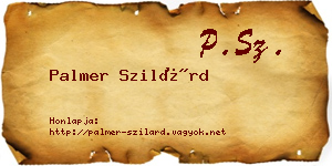 Palmer Szilárd névjegykártya